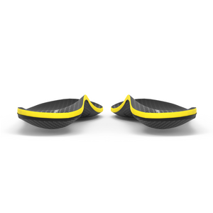 HoneyComb insoles seen from behind, showing the moulded heel cups