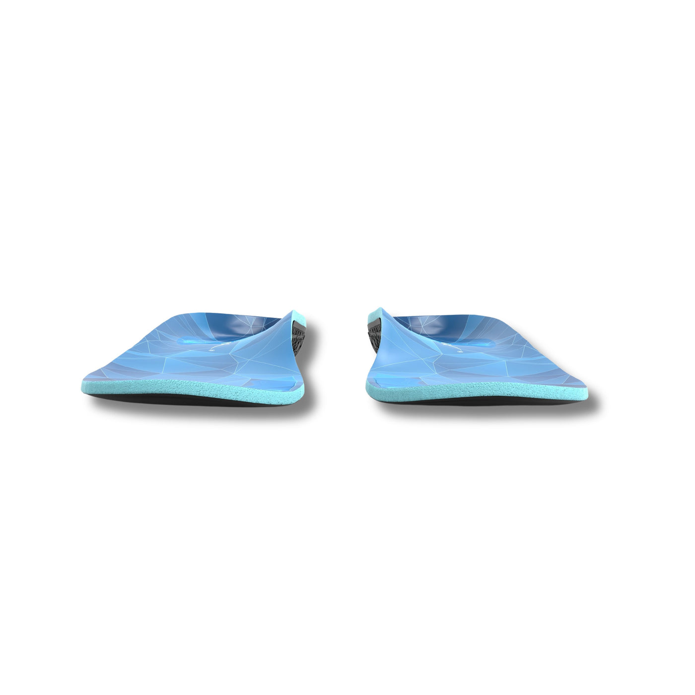 Embrace insoles in blue, a pair angled toward the camera