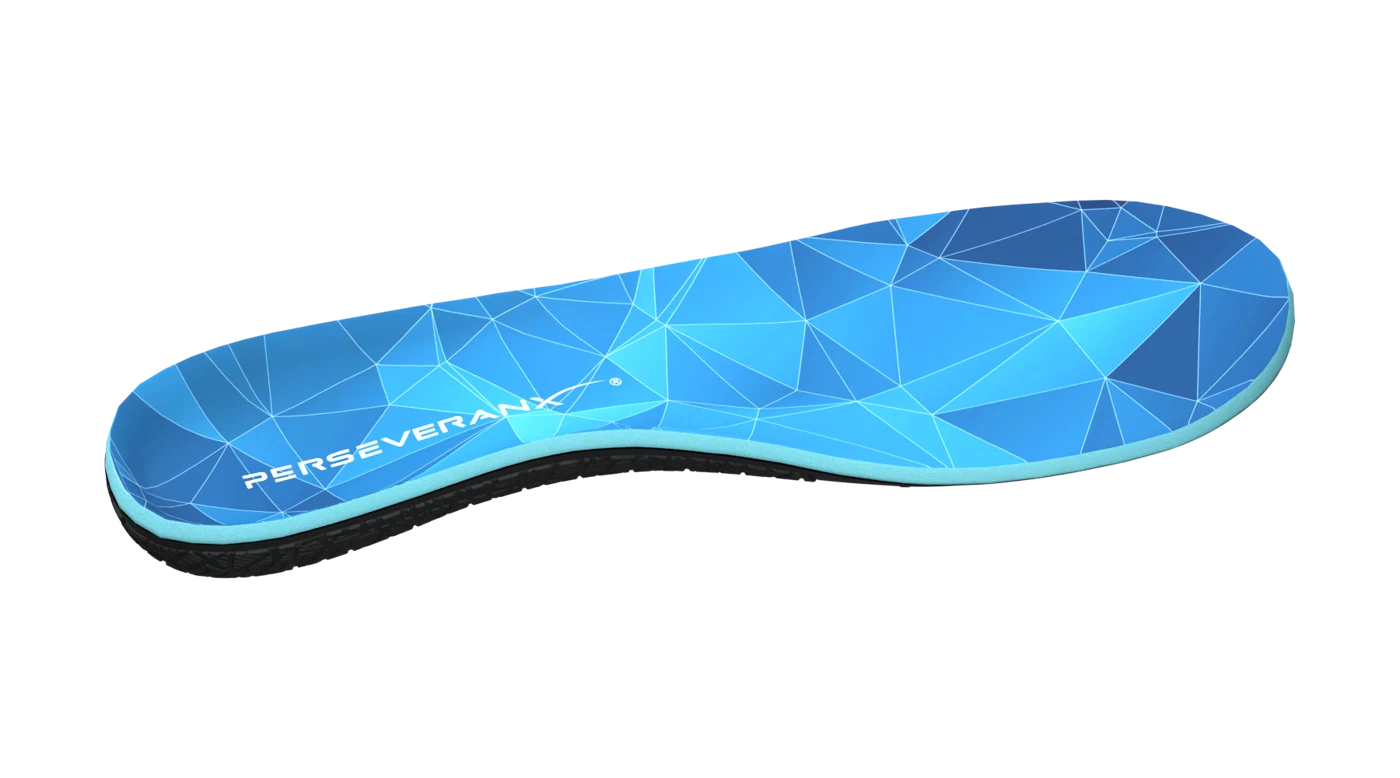 Blue Embrace insoles with softly contouring cushioning and a shaped support base