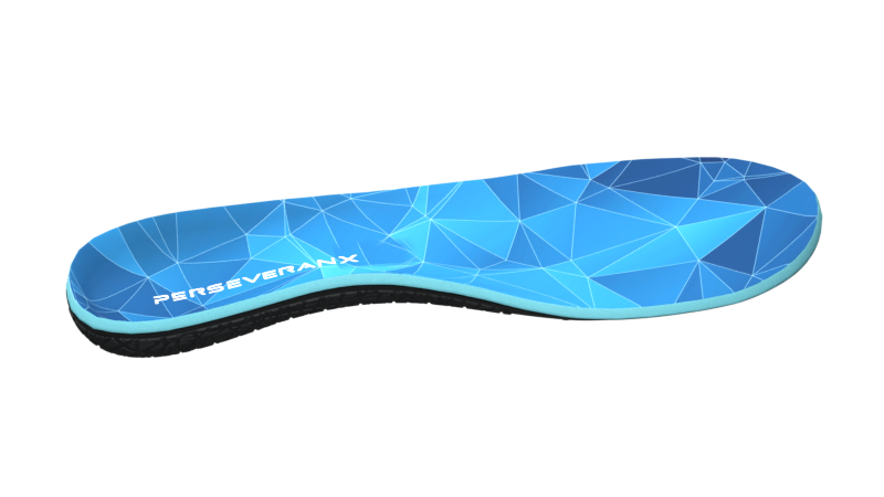 Blue Embrace insoles with softly contouring cushioning and a shaped support base