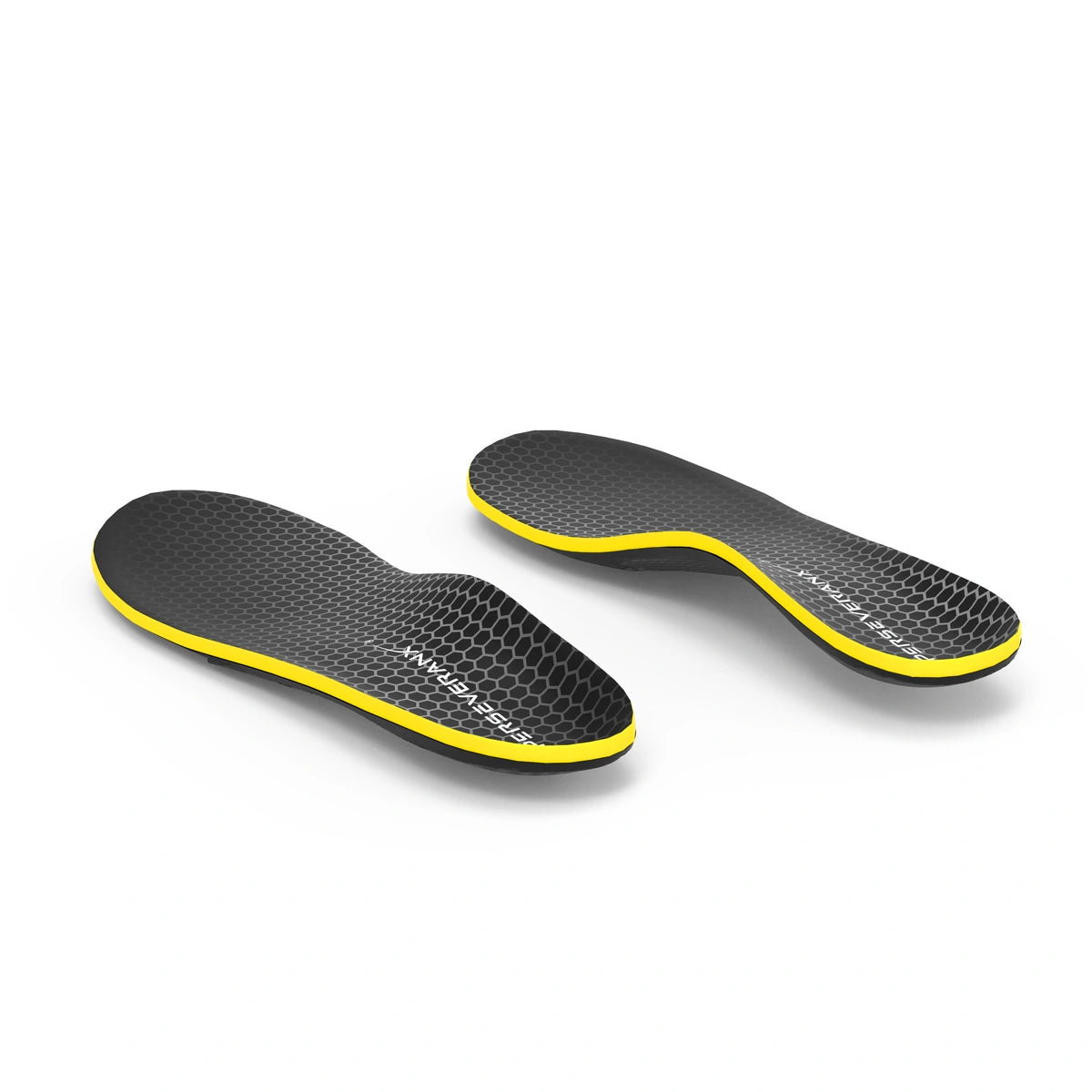 Charcoal and yellow HoneyComb insole